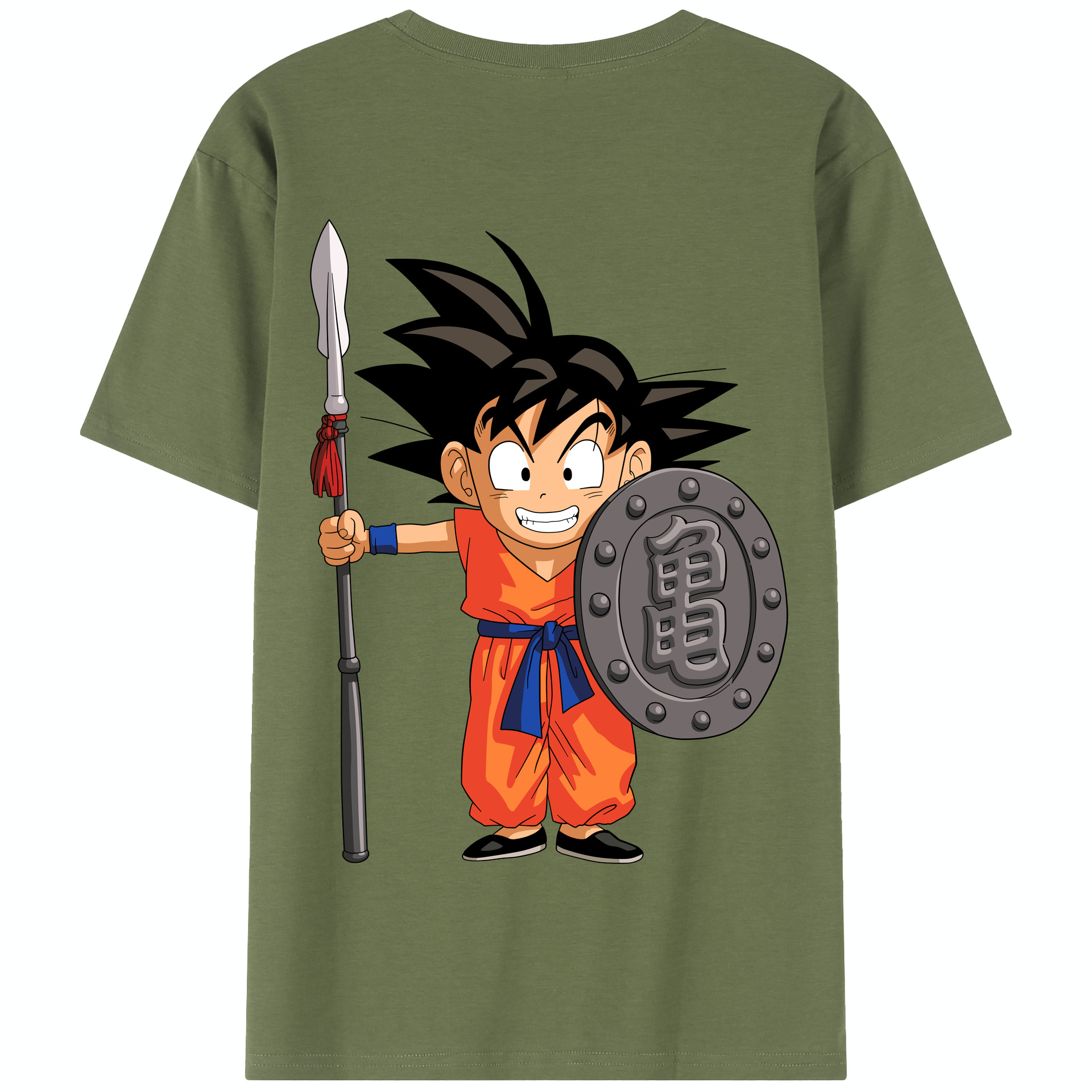 （画像用） ドラゴンボール 孫悟空（そん ごくう）Son Goku カカロット DRAGON BALL Kakarotto 綿100％半袖Tシャツ（背面プリント）